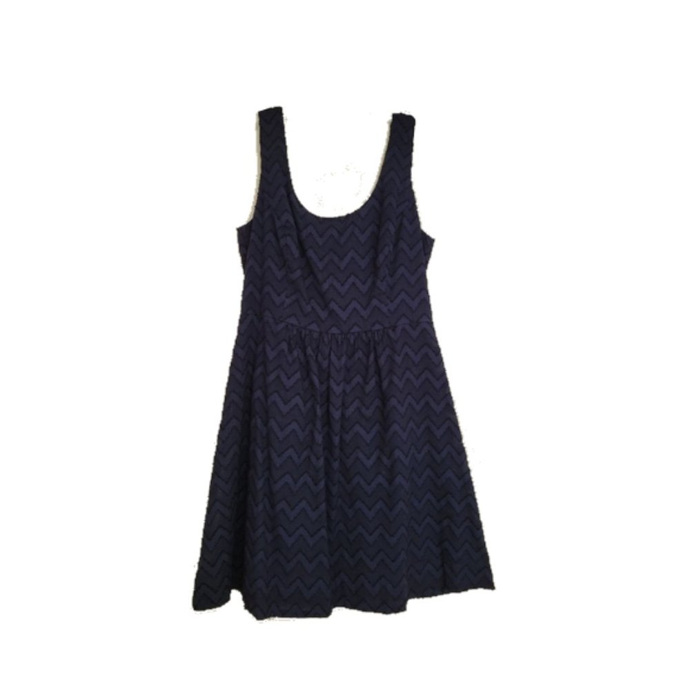 VINEYARD VINES Navy Cotton Fit and Flare - Size 8 - Picture 2 of 7